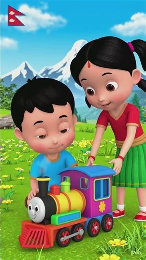 Nepali Kids Cartoon: Toy Train Adventure | नेपाली बाल भिडियो 🚂⛰️
