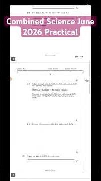 June 2026 Combined science paper 3 Practical Questions