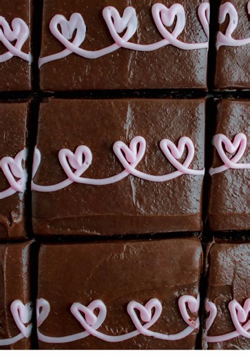 Valentine's Day Chocolate Cake with Marshmallow Cream