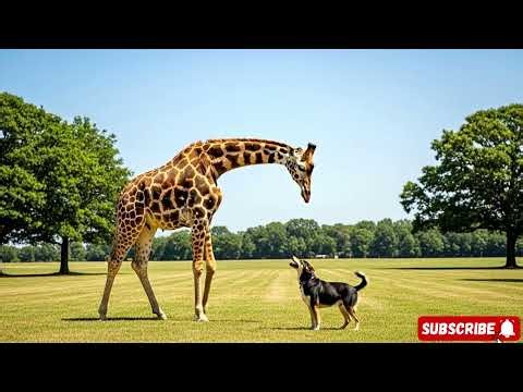 Friendship Has No Limits — Giraffe and Dog 🐾