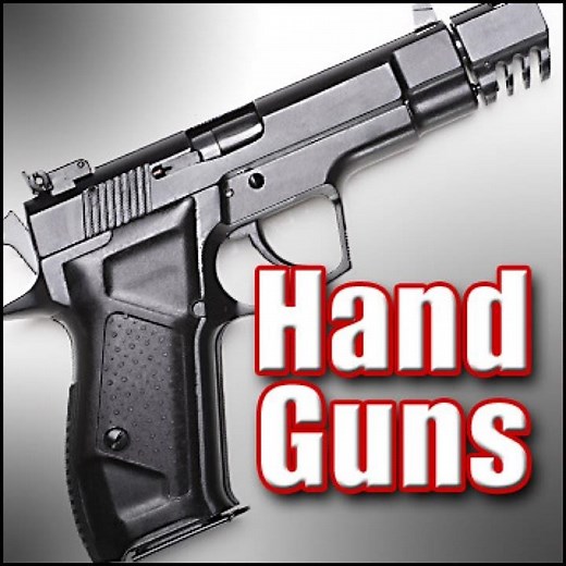 Gun, Hand Gun - Pistol or Revolver: Single Shot, Weapon Handgun, Pistol & Revolver Firing