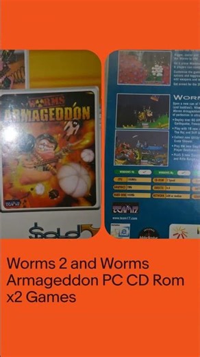 Worms 2 and Worms Armageddon PC CD Rom x2 Games