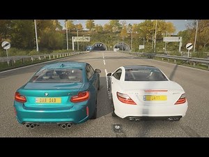 BMW M2 vs Mercedes SLK 55 AMG - Highway Drag Race