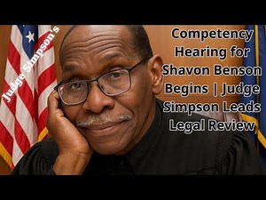 Competency Hearing for Shavon Benson Begins | Judge Simpson Leads Legal Review