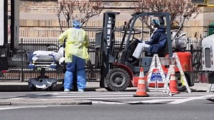 Video shows dead bodies being forklifted from The New York Community Hospital