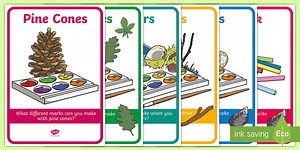 Mark Making with Natural Materials Display Posters