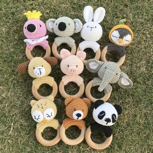 Bunny Teething Ring Crochet Pattern: Baby Rattle Toy (PDF Pattern) - Etsy