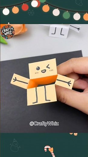 Easy Paper Craft: The Little Dancing Man Hand Puppet#viral#shorts#food