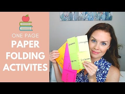 One Page Paper Folding Activities
