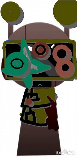 I Drew Fun-Bot Sprunki Pyramixed Parasite Horror Mode On IbisPaint!