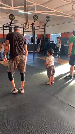 Kai doing burpees with all the men. What’s even cooler? These are grown men showing up, putting in work, no ego. We used to own a CrossFit box in Central Florida, not a gym, a community. And moments like this remind me why movement matters. Kids don’t learn discipline from lectures. They learn it by watching. : . . #crossfit #community #qualities #habits #lifeskill | WagyuMama Ranch