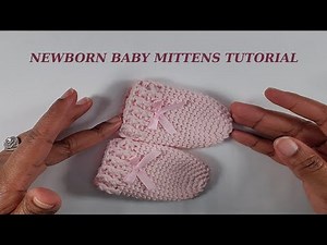 EASY BEGINNER NEWBORN BABY MITTENS TUTORIAL