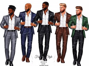 Man Clipart, Business Man Clipart, Boyfriend Clipart, Boy Clipart, Male Clipart, African American Man Clipart - Etsy