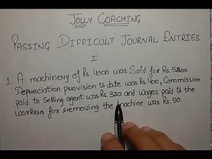 Solving Difficult Journal Entries of Accounting in Hindi with Example by JOLLY coaching