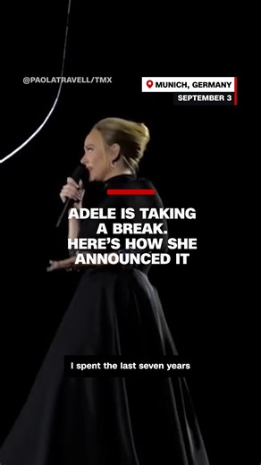 Adele announced that she is taking a break from performing during her last show in Munich, Germany. The Grammy-winning singer concluded a 10-show residency in the city last week and will step away from the spotlight after the last show of her Las Vegas residency this November. Read more: https://cnn.it/3XubH68 | CNN International