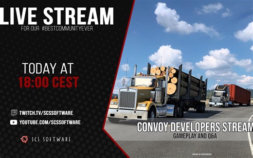 【YouTube】官方开车系列#22 美卡联运开发者直播|American Truck Simulator-Convoy Developer Stream_哔哩哔哩_bilibili