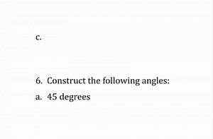 Construct a 45° angle using compass and straightedge.... | Filo