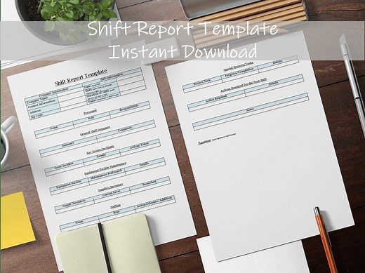 End of Shift Template | Shift Report Sheet | Crew Handover Review | Tasks Recap Form | Instant Download | Tracking Progress Summary Document - Etsy