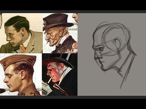 Drawing the Head in Profile View (J.C. Leyendecker Study)