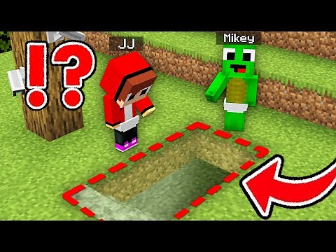 How To Build An UNDERGROUND Base In Minecraft Baby JJ and Mikey challenge (Maizen Mizen Mazien)