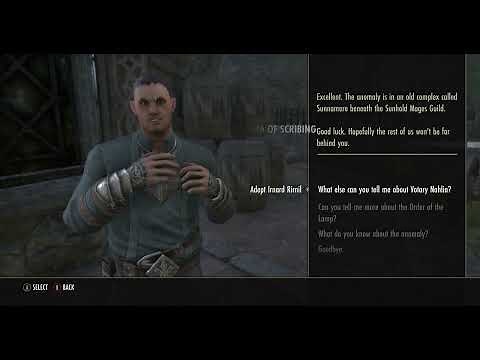 QUEST GIVER FOR SCRIBING - ADEPT IRNARD RIRNIL. ESO