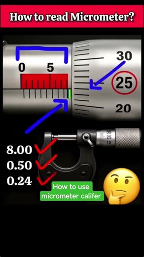 how to read and use the micrometer califer #tutorial #infomative #followers