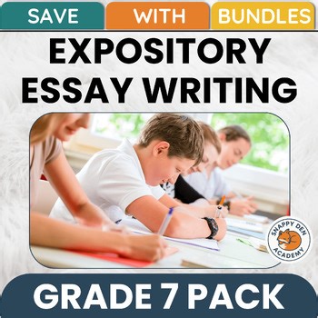 Expository Essay Writing Guide - 75 Essays Prompts Graphic Organizer Bundle