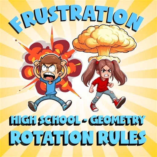 Rotation Rules FRUSTRATION Math Game - No Prep Geometry Review Activity