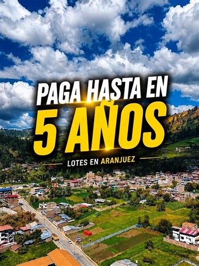 Imagínate vivir en Aranjuez… 🌿✨ cerca de colegios, zonas tranquilas y con todo cada vez más cerca. Y lo mejor, lotes con inicial mínima y facilidades de pago hasta en 5 años. 📍 Aranjuez – Andahuaylas 📩 Solicita más información #Aranjuez #Terrenos #Apurimac #BienesRaices #inversion