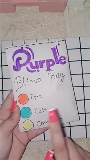 Paper Diy 💜🍇Purple Theme Blind Bag🍇💜 #kawaii #cute🪻💜 #blind bag #purple # Unboxing # shorts