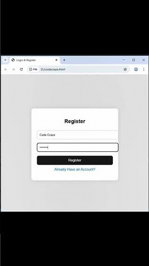 “Build Login & Register Form in 60 Seconds | HTML CSS JS”l