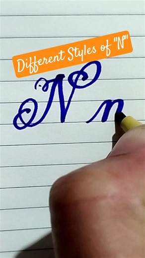 Different Styles of "N"#Cursive Writing| Calligraphy| Cursive Lettering#ytshorts #viral #abcd #reels
