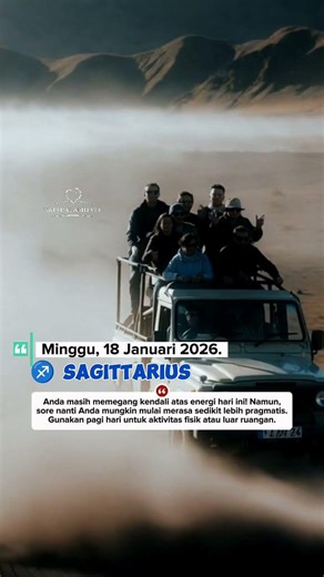 Zodiak Berelemen Api | Sagittarius Minggu, 18 Januari 2026.