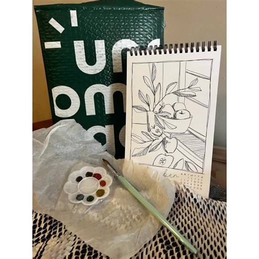️ "Such a fun and relaxing kit! The calendar pages are beautiful to paint, the brush and colors work great, and it makes a perfect gift. Love how creative and personal it feels!" - CraftyMarie, NJ. | Uncommon Goods | Facebook
