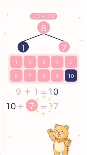 【小1算数】くり上がりがパッとわかる！さくらんぼ計算のコツ🍒 #shorts #算数