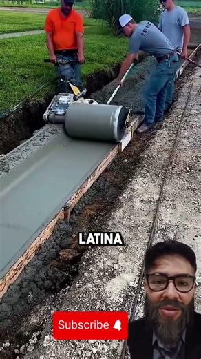 Technique for using a cement smoothing roller #lifehacks #ideas #usa