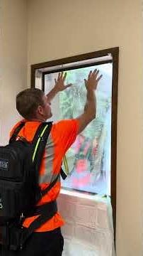 Safety and security window film application on commercial property in Seattle,WA