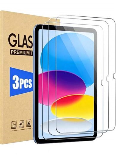 3pcs/Set High Definition Tempered Glass Screen Protector, Suitable For IPad, Full Coverage, Waterproof, Shockproof, Anti-Fall, Anti-Scratch, Anti-Fingerprint, Compatible With Device Case, Support Apple Pencil, Fit For All Models (Air, Pro, Mini 10.2", 9.7", 10.5", 10.9", 11", 12.9", 13") From 2015 To 2025, Tablet Screen Protective Accessory For Home And Office Use, Ideal Gift For Birthday, Family And Friends | SHEIN