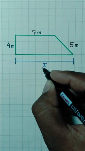 Missing Length of a Trapezoid ◼️ #mathematics #tricks #geometry