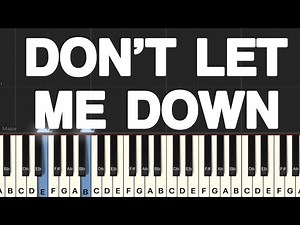 The Beatles - Don’t Let Me Down Piano Tutorial