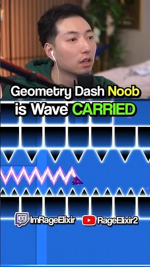 GD Noob is WAVE CARRIED #geometrydash #gd #shorts