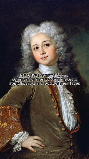 @informationinseconds on Instagram: "In the 18th century, beauty standards were dramatically different from what we know today. Men—especially those from wealthy or noble families—regularly wore makeup as a powerful symbol of elegance, status, and authority. A powdered white face was seen as a mark of refinement, suggesting that a man lived a life free from physical labor. The paler the skin, the more aristocratic he appeared. Red lipstick, surprisingly, was not exclusive to women. For men, it r