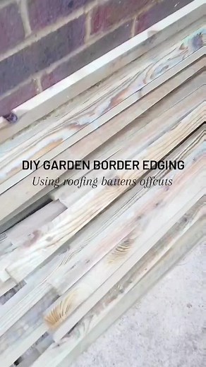 DIY GARDEN BORDER EDGING - STEP BY STEP I've been adding roofing battens to the pergola and have a lot of offcuts so I thought I'd make some border edging. It was so easy to make. It also saved me money by not having to buy something instead 😊 The garden is very much a work in progress but I love ticking little projects like this off the long list and even more that I was able to do it myself! I made 2 x 900mm wide ones for the front and then attached a batten vertically to cover the join and d