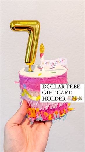 Shelby Parks on Instagram: "Dollar tree gift card holder! These new mini piñatas from the dollar tree make such a cute gift card holder! Just fill it with candy and cut a slit for the gift card So easy & so much cuter than a card! All of the supplies I used are from Dollar Tree (so there isn’t a direct link) but I linked a similar one and the hot glue pen I used in the post on my LTK! • • • #giftcardholder #giftcardholders #diy #dollartreediy #dollartreefinds #howto #birthdayidea #birthdaydiy #b