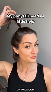 She didn’t cut her hair.🧡❤️💜She didn’t dye it. She just wrapped, pinned, and walked out like a queen. This is your power ponytail — 100% human hair, ultra-natural, and made to stay. Whether you’re heading to a meeting or a party, it lifts your whole look (and mood). | UniWigs