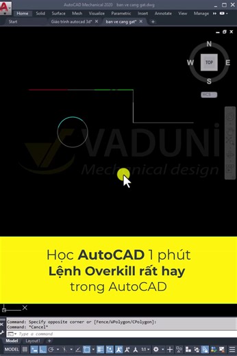 19K views · 223 reactions | Lệnh Overkill rất hay trong AutoCAD #vaduni #hocautocad | Học Viện Autocad Online | Facebook