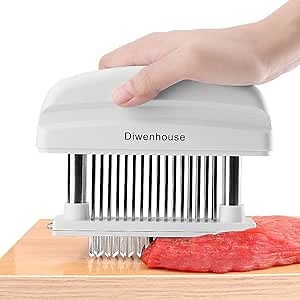 48-Blade Tenderizer, Stainless Steel Meat Tenderizer Needle Kitchen Tenderizers Tool for Tenderizing, BBQ, Marinade & Flavor Maximizer