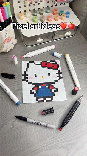 ❤️Cute hello kitty Pixel art ideas #pixel #pixelart #pixelartideas #hellokitty #pixelarttutorial