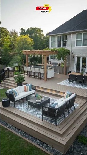 Cook Al Fresco in Style: The Ultimate Deck Outdoor Kitchen Design Inspiration! #fyp #ytshorts #decks
