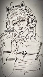 Bức tranh gắn bó 3 năm lm avatar trên tt...và ch có dấu hiệu muốn đổi :))) #sketch | Chanh Ruby